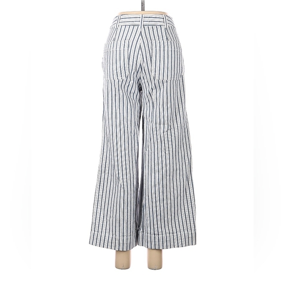 OPEN TO OFFERS Madewell Emmett Wide-Leg Crop Pants in Stripe Size 26 - Picture 5 of 5